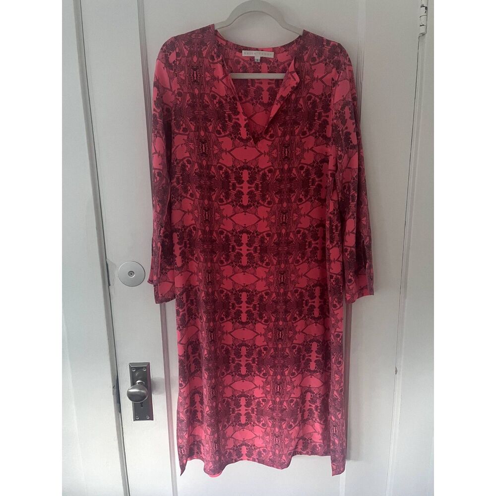 Pink Patterned Midi Dress - Brand: - Picture 4 of 10